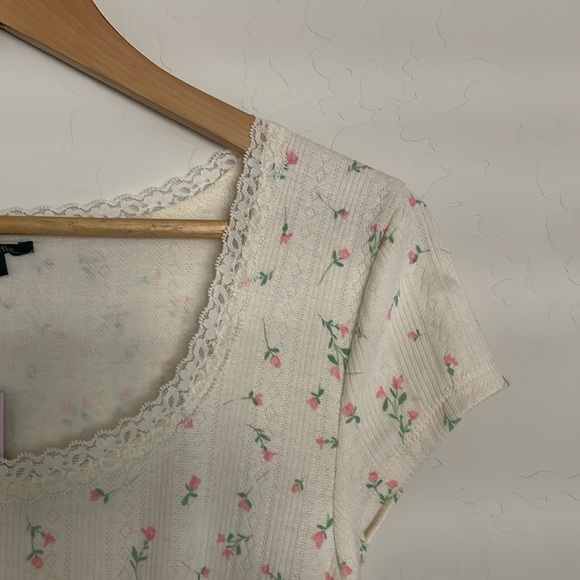 🟠 NWT Wild Fable Floral Laces Top - Picture 4 of 5